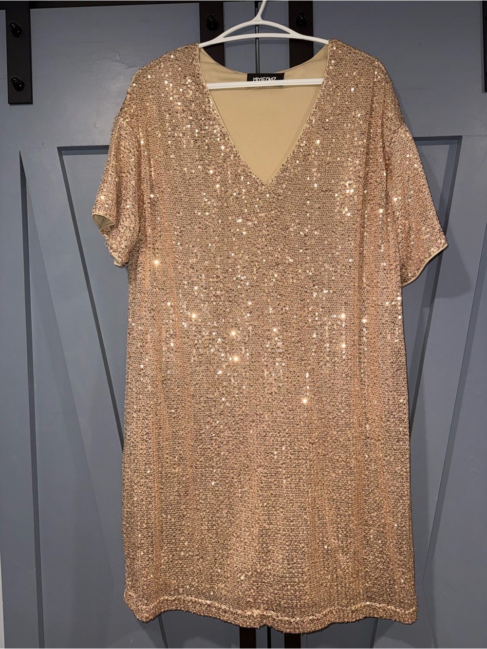 Amazon Rose Gold Sequin Mini Dress
